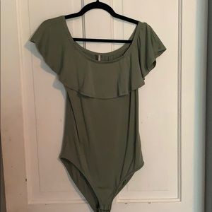 Army green bodysuit